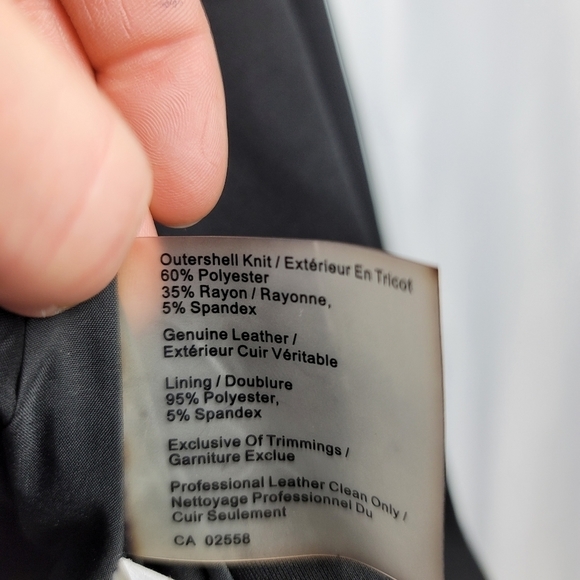 NEW Danier Peak Lapel Blazer Zippered Cuff Italian Leather Trim Size Small - Picture 5 of 11